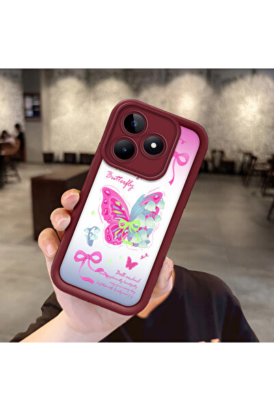 Hontinga غطاء هاتف ملون متوافق مع ريلمي C53 مصنوع من مادة السيليكون لحماية ال...