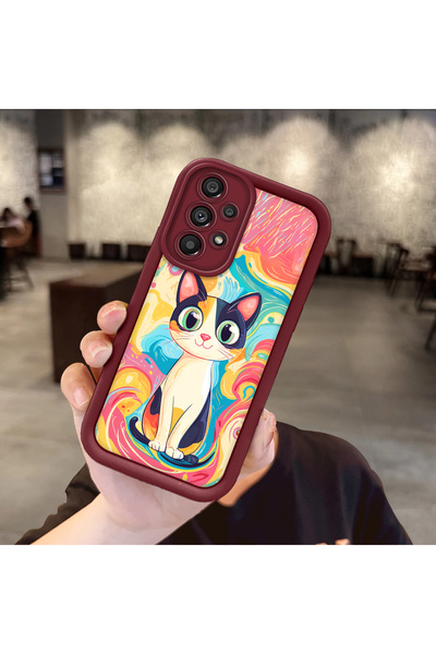 Hontinga حافظة هاتف ملونة من السيليكون متوافقة مع هاتف سامسونج جالاكسي A73 مض...