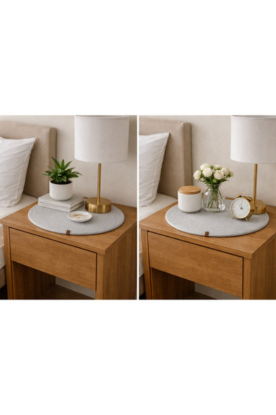 Naspar قطعتان من السبلا الفضية (مخيطة) بطول 30 سم - قاعدة زخرفية متعددة الأغر...