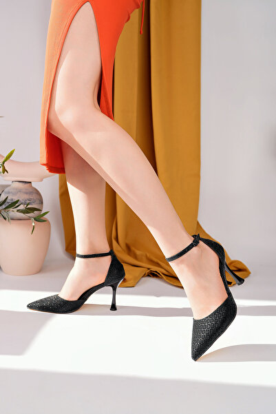 moda suer Women's Special Design Ankle-Strap Silver Crocodile Evening Dress Heeled Shoes