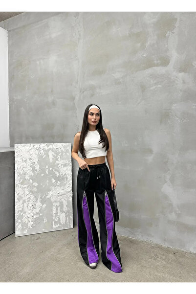 BALİNA Urban Zip Track Pant Mor Detaylı-THE SOLO