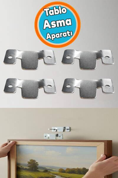 NZB Gizli Tablo Asma Askısı 2 Çift Metal Duvar Tipi Güçlü Taşıma Kapasiteli T...