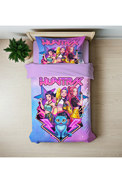 hediyechy Huntrix Themed Single Duvet Cover Set