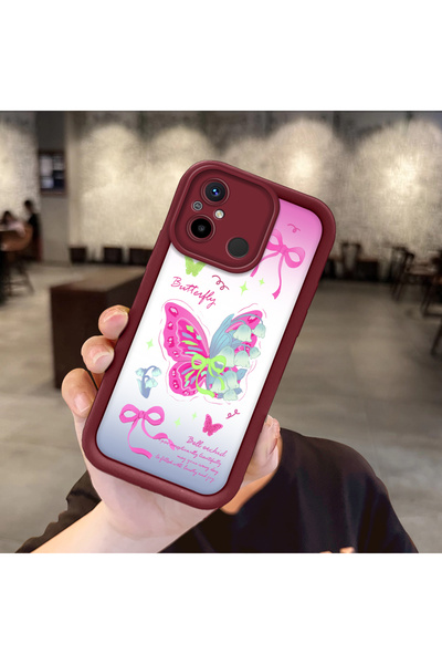 Hontinga حافظة هاتف ملونة من السيليكون متوافقة مع هاتف Xiaomi Redmi 12C لحماي...