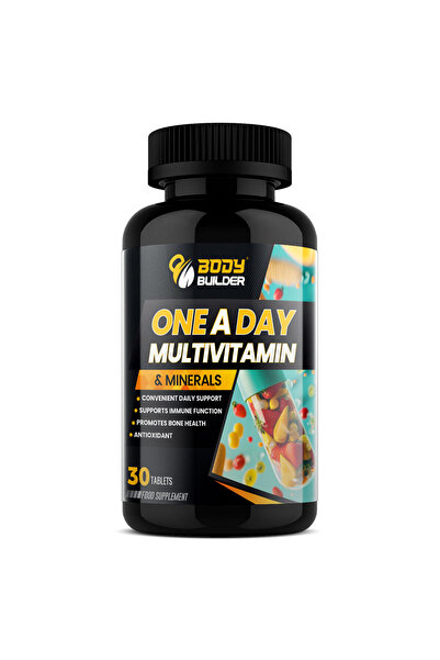 Body Builder One A Day Multivitamin & Minerals, 30 Tablets, Supports Immune Function