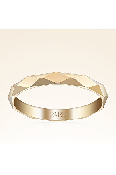 Pare Pırlanta Baklava Desenli Kadın Alyans