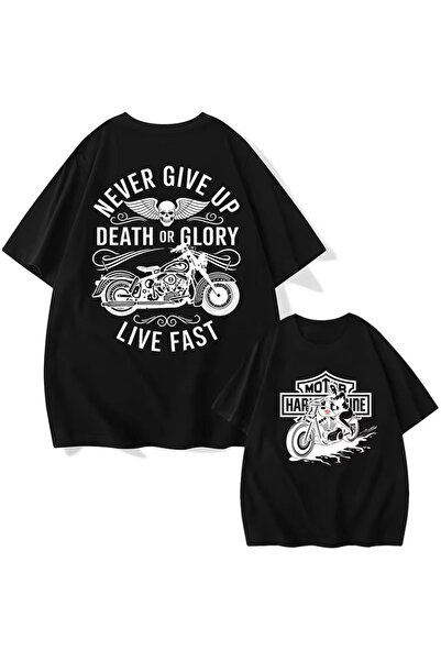 White Fox Trendyol Özel Retro Motosiklet Baskılı Beyaz T-Shirt