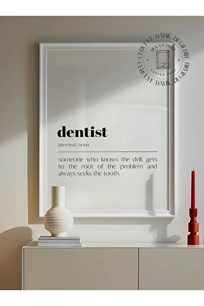 DES VU PRINT Diş Hekimi Tanım Posteri, Çerçevesiz Diş Hekimi Temalı Poster