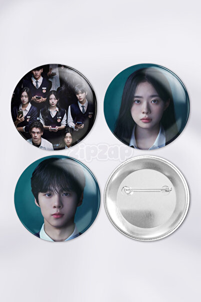 ZipZap Noaptea a venit K Drama Kdrama Set de insigne decorative pentru geantă...