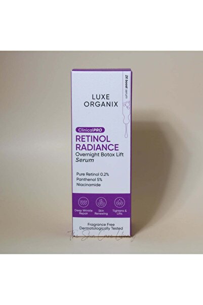 LUXE ORGANIX Retinol Radiance Overnight Botox Lift Serum