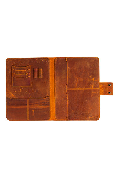 Necati Çanta حقيبة من الجلد الطبيعي مقاس 13-14 بوصة للكمبيوتر المحمول وحقيبة تنظيم