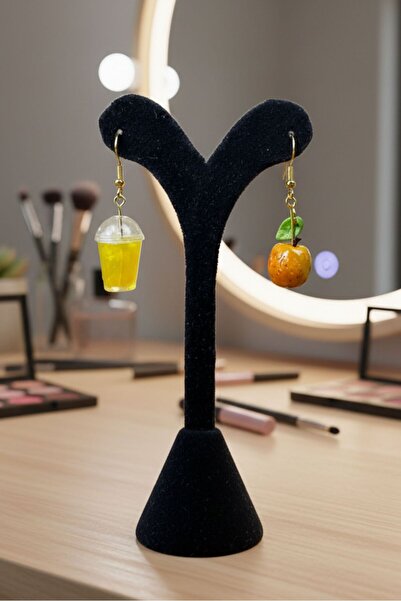 Uretti - أقراط بينار 2572 9761 مصنوعة يدويًا على شكل تفاح وعصير تفاح