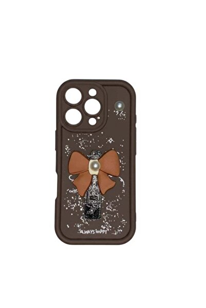 Roomlyne Romlin iPhone 16 Pro Case with Large 3D Bow and Bottle Design