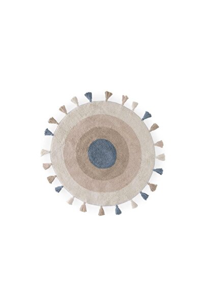 SETABIANCA Eloura Bead Bath Mat Round Beige 95*95 cm 100% Cotton