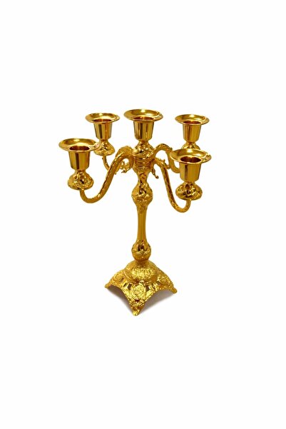 RASHA COLLECTION 5 kollu Orta Boy Şamdan