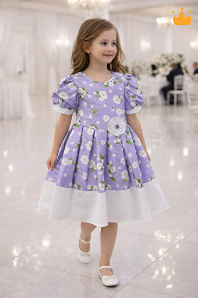 Babyhola 1-10 ani rochie de bal pentru fetiță din satin cu mâneci cu balon și...