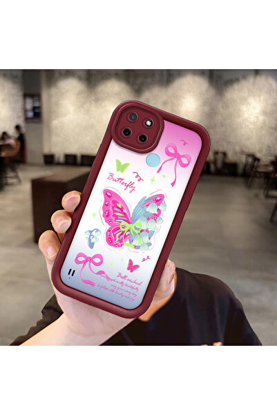 Hontinga حافظة هاتف ملونة من السيليكون متوافقة مع ريلمي C25Y/C21Y لحماية الكا...