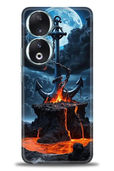 Rulet Aksesuar غطاء متوافق مع هاتف هواوي هونر 90 HD مطبوع + واقي شاشة سيراميك...