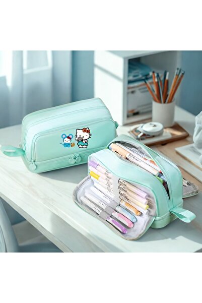 Store Hello Kitty Kalemlik Çocuklar İçin Hello Kity Kalem Kutusu Organizer Kalemlik Karakterli Kalemlik