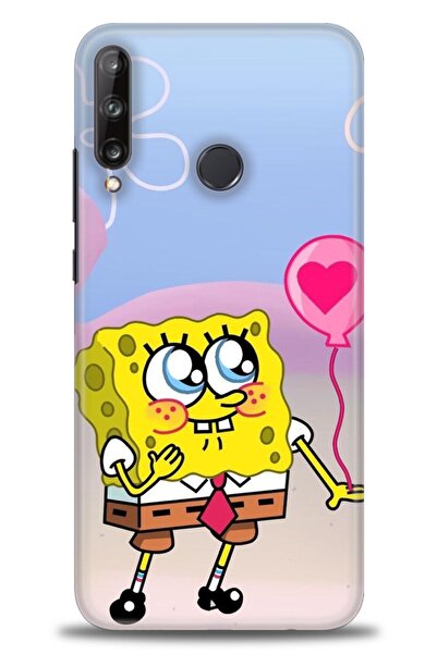 Rulet Aksesuar حافظة متوافقة مع هاتف هواوي P40 Lite E HD مطبوع + واقي شاشة سي...