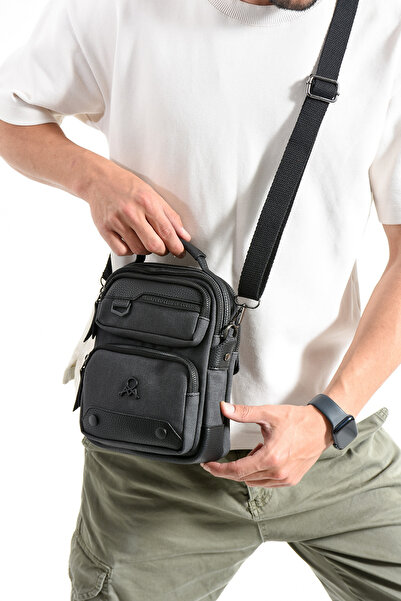 PASSTELL Canvas Fabric Men's Shoulder Bag