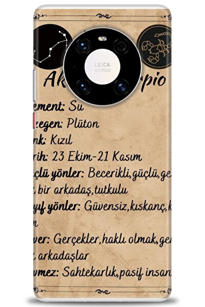 Rulet Aksesuar غطاء متوافق مع هاتف هواوي ميت 40 برو HD مطبوع - غطاء سيليكون م...