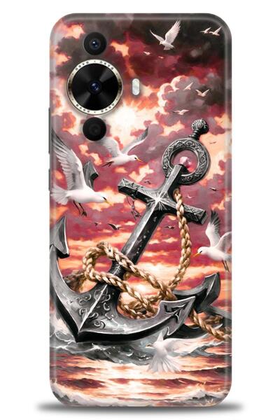 Rulet Aksesuar حافظة متوافقة مع هاتف هواوي نوفا 12S HD مطبوع + واقي شاشة سيرا...