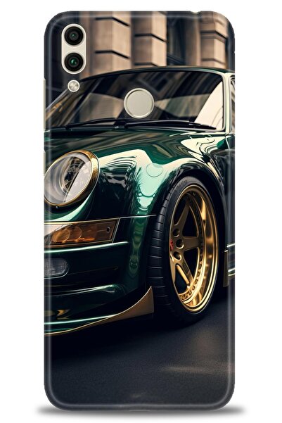 Rulet Aksesuar غطاء متوافق مع هاتف هواوي هونر 8C HD مطبوع - غطاء سيليكون مصمم...