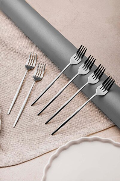 Perotti Common Platinum Stainless Steel 6-Piece Dessert Fork Set