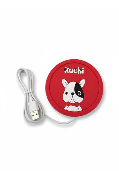 NETAVANTAJ Köpek Figürlü Taşınabilir USB Girişli Biberon Bardak Kupa Altı Isı...