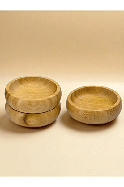 ERKUGO 3-Piece Bamboo Oval Bowl Set – Natural Bamboo Presentation Bowl, Stylish and Durable Serving Set