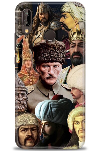 Rulet Aksesuar غطاء متوافق مع هاتف هواوي P20 لايت HD مطبوع - غطاء سيليكون بتص...