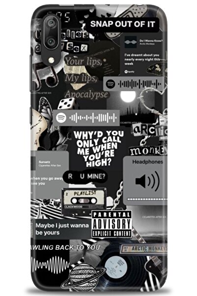 Rulet Aksesuar غطاء متوافق مع هاتف هواوي Y7 برايم 2019 HD مطبوع - غطاء سيليكو...