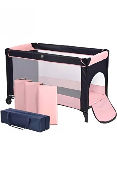 Ominii حظيرة لعب محمولة للأطفال مع حقيبة حمل وحزام كتف