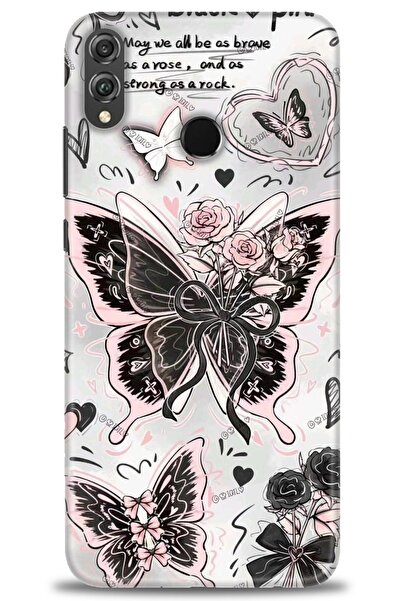 Rulet Aksesuar غطاء متوافق مع هاتف هواوي هونر 8X HD مطبوع - غطاء سيليكون مصمم...