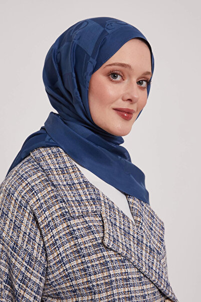 LuvenSara Lyocell Nai̇a Jacquard Shawl - Mystic Blue