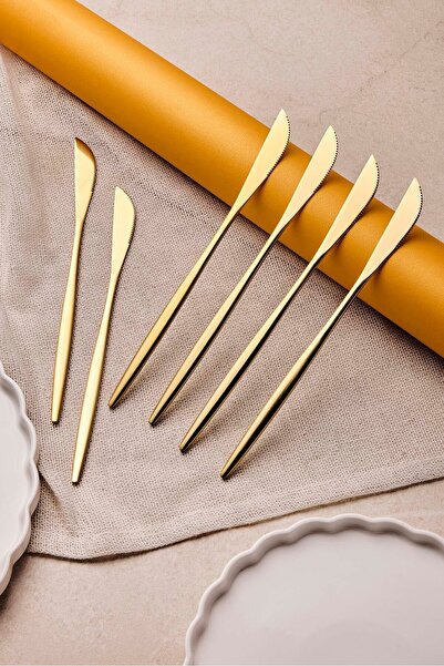 Perotti Common Gold Stainless Steel 6-Piece Dinner Knife