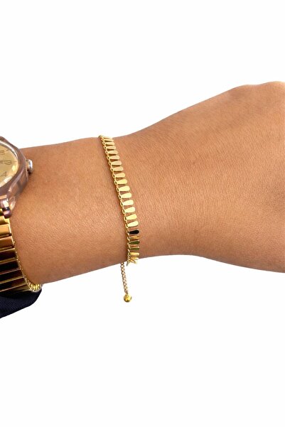 Çgk Çiğdem Gürel Kuyumculuk 8K Altın Tamtur Pullu Bilezik - Minimal Şık Tasarım