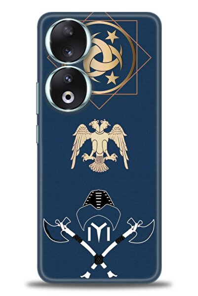 Rulet Aksesuar غطاء متوافق مع هاتف هواوي هونر 90 HD مطبوع + واقي شاشة سيراميك...