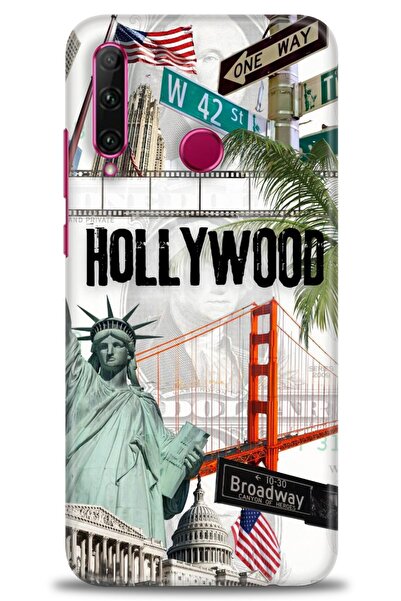 Rulet Aksesuar غطاء متوافق مع هاتف هواوي هونر 20 لايت HD مطبوع - غطاء سيليكون...