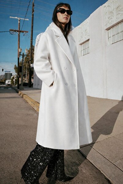 HAKKE Oversize Geniş Kesim Uzun Yünlü Kaşe KABAN