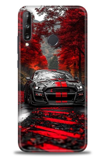 Rulet Aksesuar غطاء متوافق مع هاتف هواوي P40 Lite E HD مطبوع - غطاء سيليكون م...