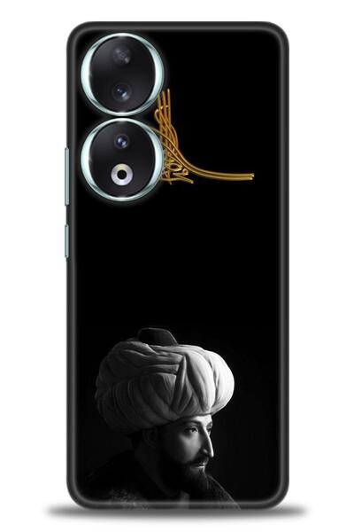 Rulet Aksesuar حافظة متوافقة مع هاتف هواوي هونر 90 HD مطبوع + واقي شاشة سيرام...