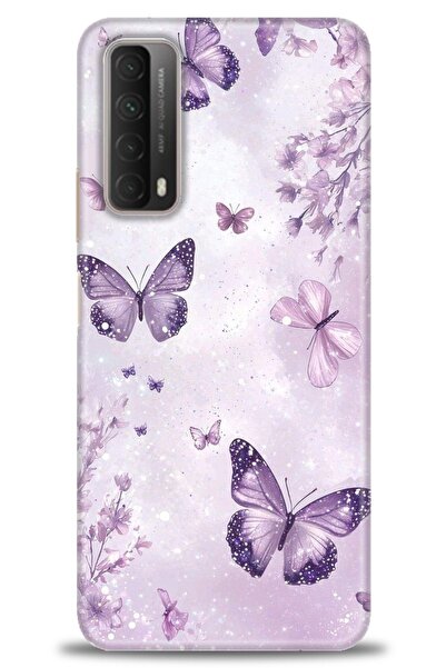 Rulet Aksesuar غطاء متوافق مع هاتف هواوي بي سمارت 2021 HD مطبوع - غطاء سيليكو...