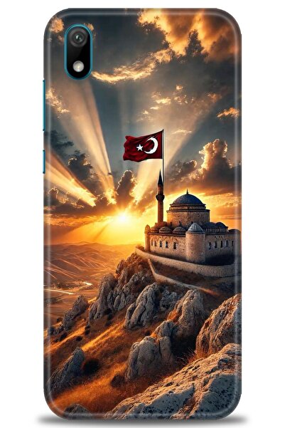 Rulet Aksesuar غطاء متوافق مع هاتف هواوي Y5 2019 HD مطبوع - غطاء سيليكون مصمم...