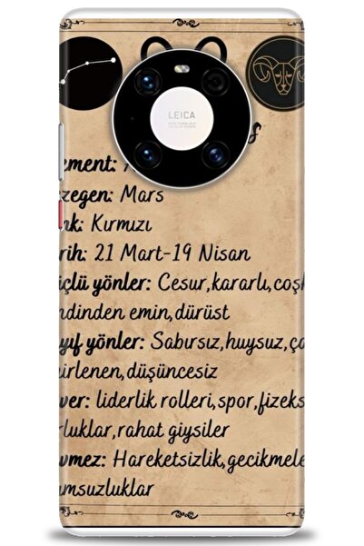 Rulet Aksesuar غطاء متوافق مع هاتف هواوي ميت 40 برو HD مطبوع - غطاء سيليكون م...