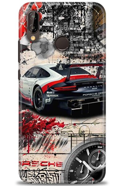 Rulet Aksesuar غطاء متوافق مع هاتف هواوي P20 لايت HD مطبوع - غطاء سيليكون بتص...