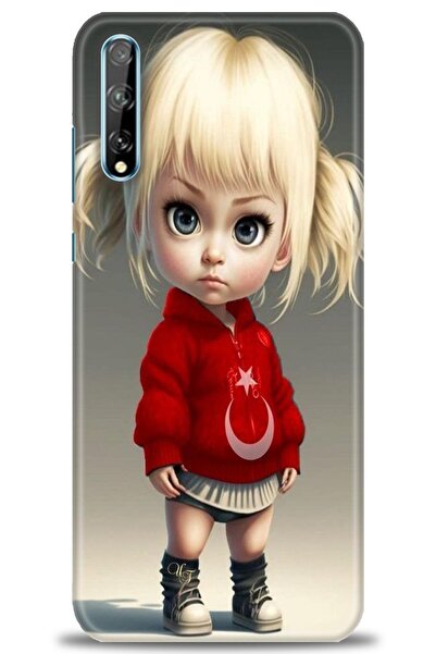 Rulet Aksesuar غطاء متوافق مع هاتف هواوي P Smart S HD مطبوع - غطاء سيليكون مص...