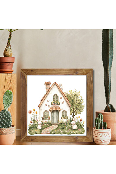 woodhomeworks One Piece Real Wooden Framed Decor Table Square