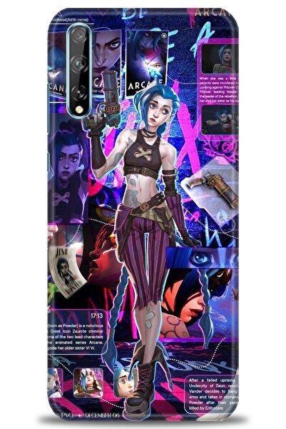 Rulet Aksesuar حافظة متوافقة مع هاتف هواوي بي سمارت اس HD مطبوع + واقي شاشة س...